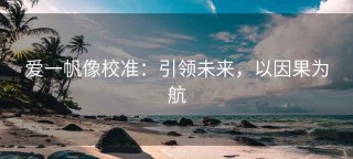 爱一帆像校准：引领未来，以因果为航
