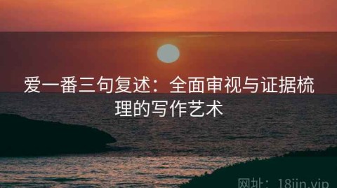 爱一番三句复述：全面审视与证据梳理的写作艺术