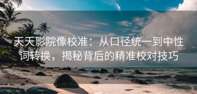 天天影院像校准：从口径统一到中性词转换，揭秘背后的精准校对技巧