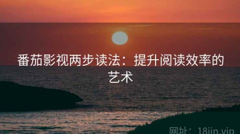 番茄影视两步读法：提升阅读效率的艺术