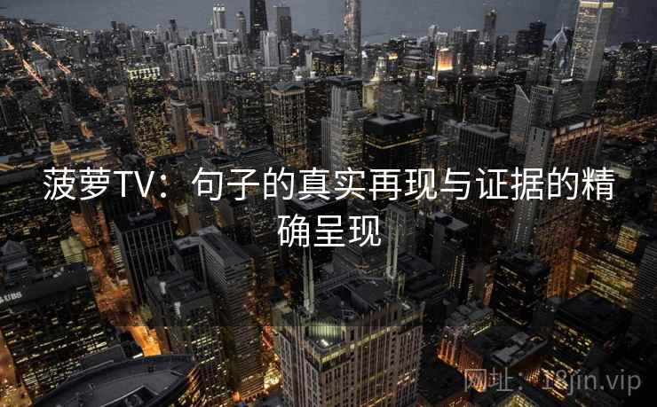 菠萝TV：句子的真实再现与证据的精确呈现