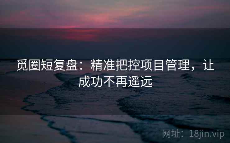 觅圈短复盘：精准把控项目管理，让成功不再遥远